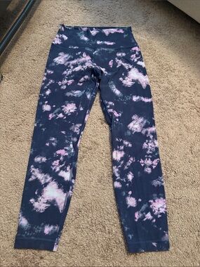 Lululemon Tie-Dye Navy & Pink Leggings